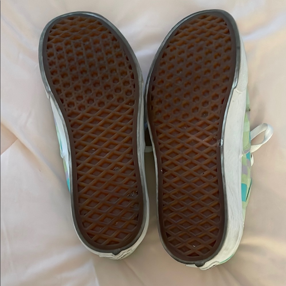 Vans Pastel Checkered platform Sneakers with White Laces - Picture 3 of 3